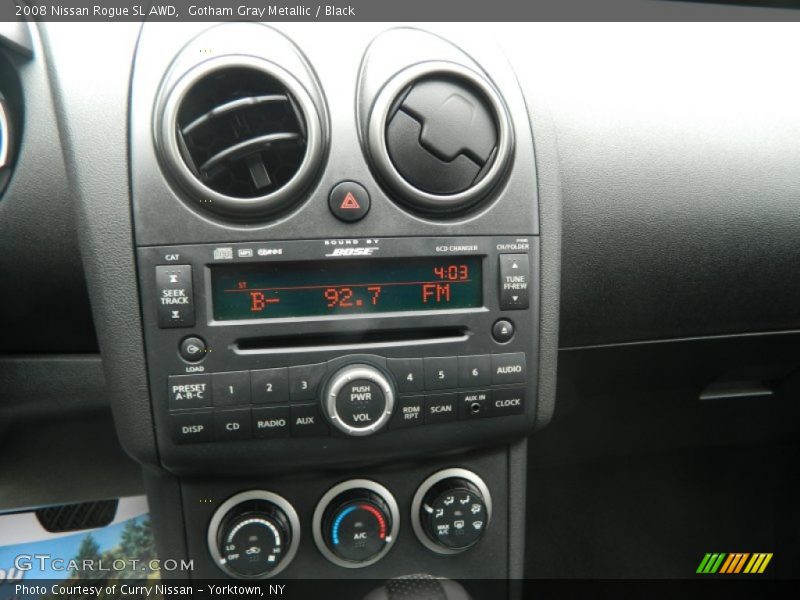 Gotham Gray Metallic / Black 2008 Nissan Rogue SL AWD
