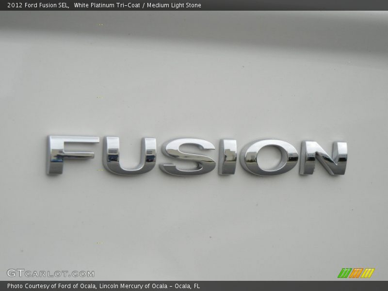 White Platinum Tri-Coat / Medium Light Stone 2012 Ford Fusion SEL