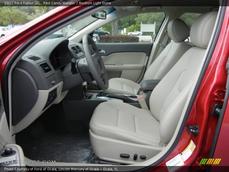 Red Candy Metallic / Medium Light Stone 2012 Ford Fusion SEL