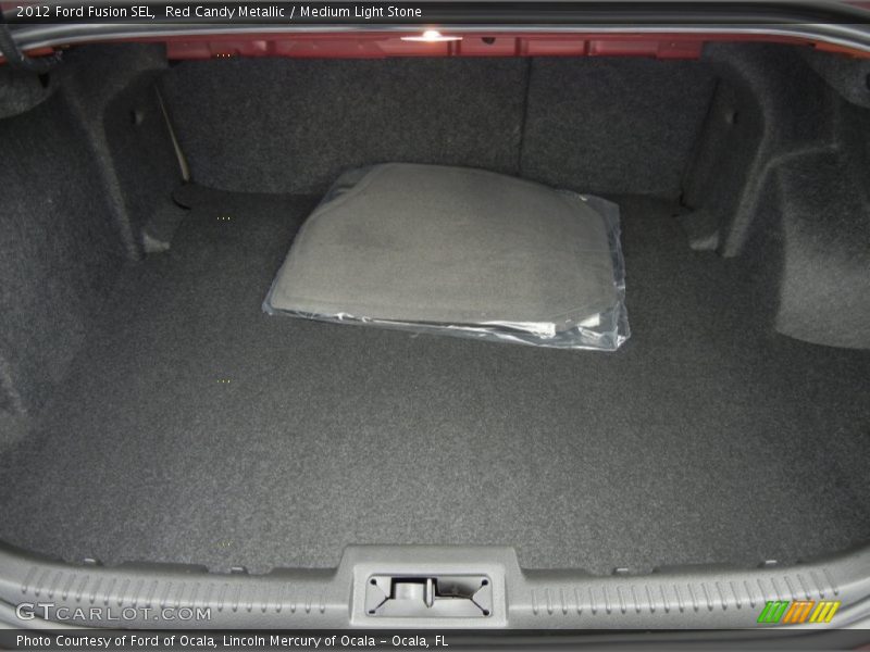 Red Candy Metallic / Medium Light Stone 2012 Ford Fusion SEL