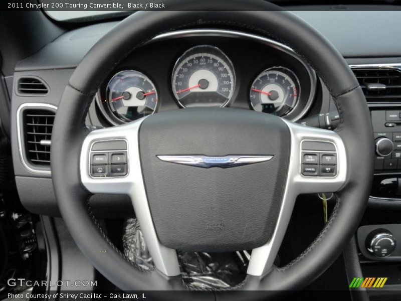Black / Black 2011 Chrysler 200 Touring Convertible