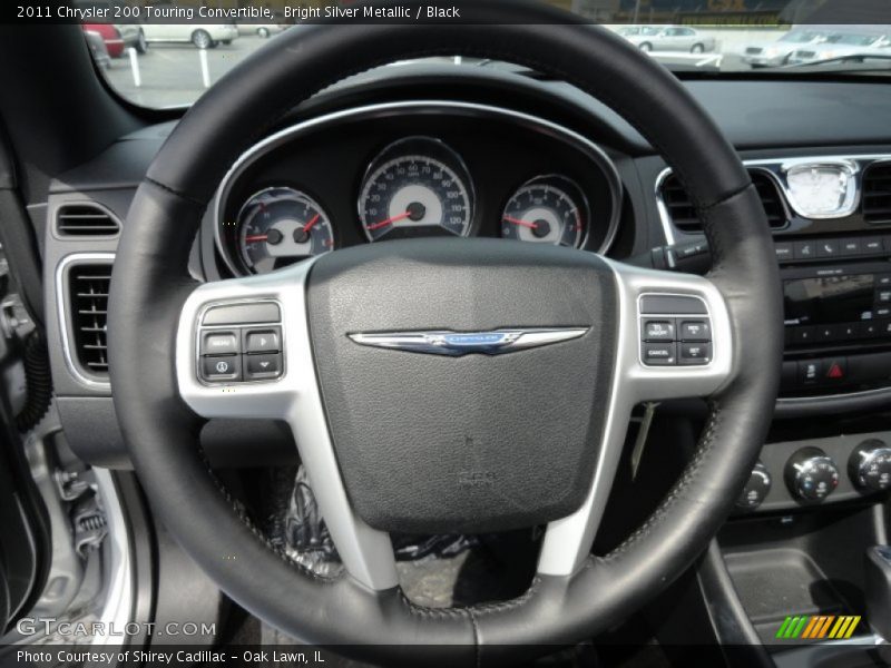Bright Silver Metallic / Black 2011 Chrysler 200 Touring Convertible