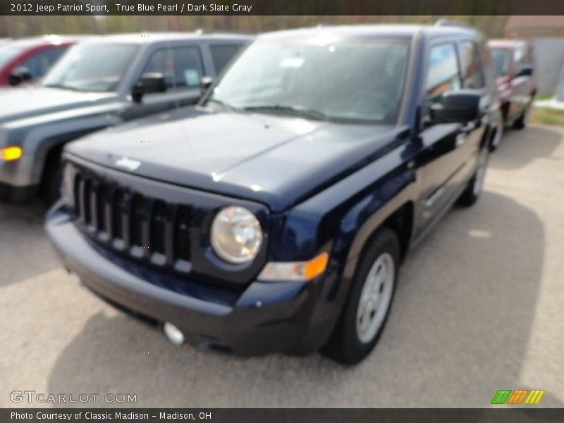 True Blue Pearl / Dark Slate Gray 2012 Jeep Patriot Sport