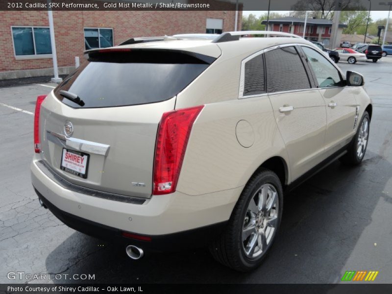 Gold Mist Metallic / Shale/Brownstone 2012 Cadillac SRX Performance