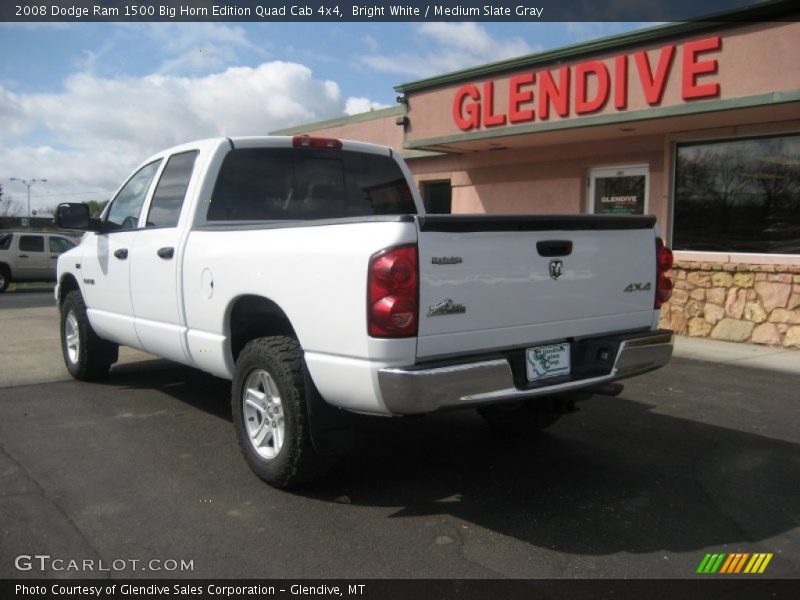 Bright White / Medium Slate Gray 2008 Dodge Ram 1500 Big Horn Edition Quad Cab 4x4