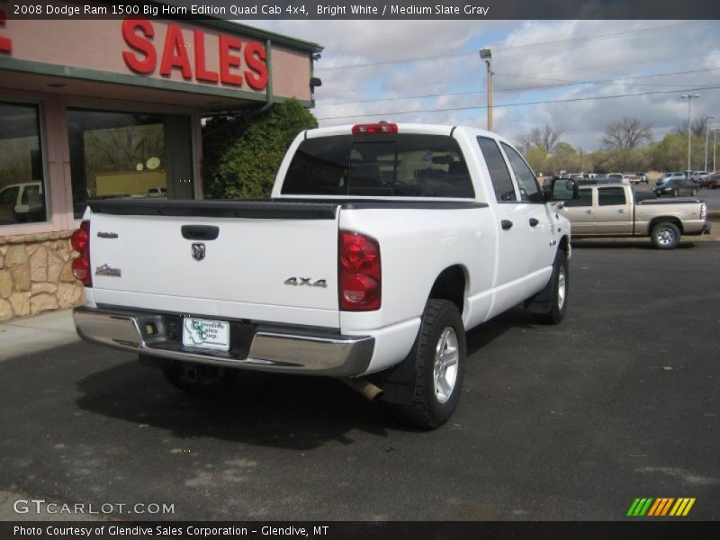Bright White / Medium Slate Gray 2008 Dodge Ram 1500 Big Horn Edition Quad Cab 4x4