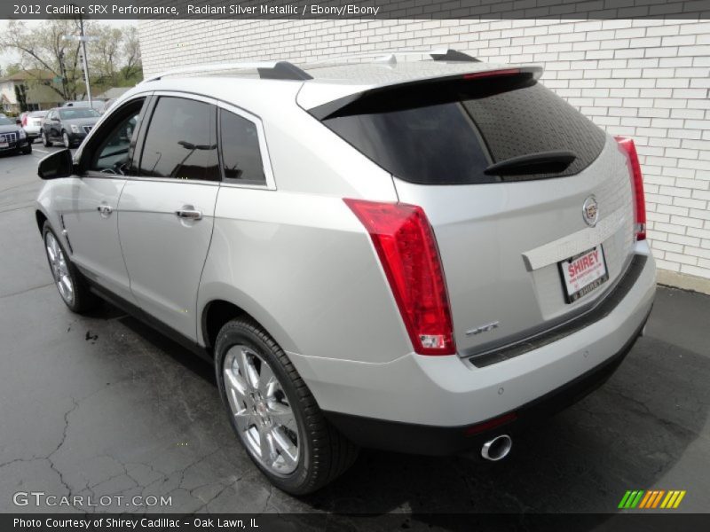 Radiant Silver Metallic / Ebony/Ebony 2012 Cadillac SRX Performance