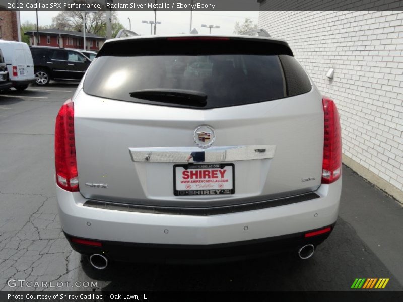 Radiant Silver Metallic / Ebony/Ebony 2012 Cadillac SRX Performance