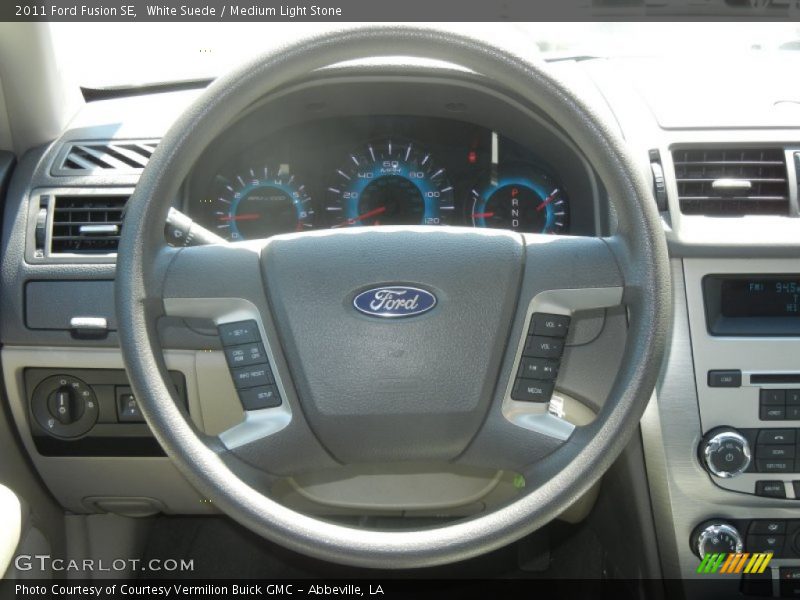 White Suede / Medium Light Stone 2011 Ford Fusion SE