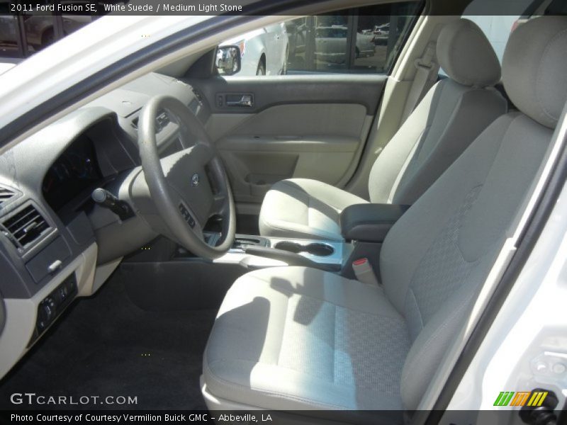 White Suede / Medium Light Stone 2011 Ford Fusion SE