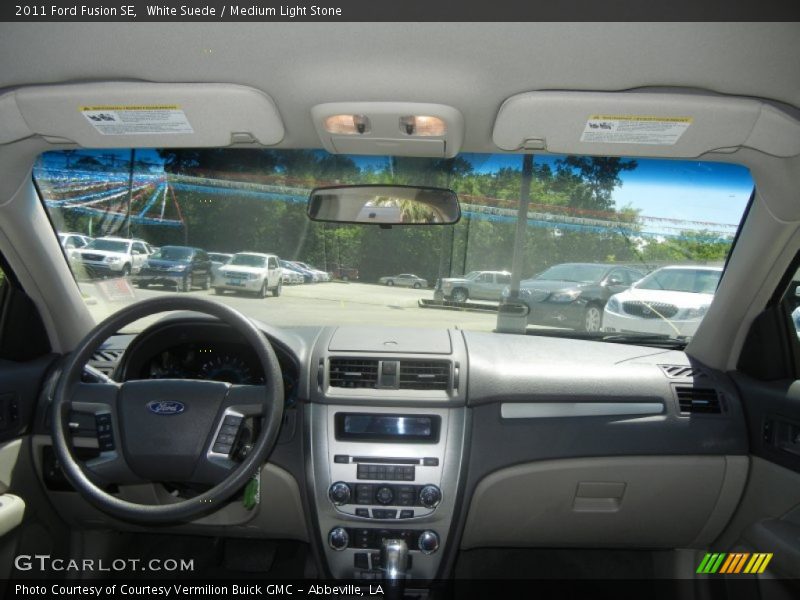White Suede / Medium Light Stone 2011 Ford Fusion SE