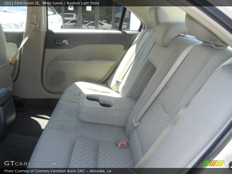 White Suede / Medium Light Stone 2011 Ford Fusion SE