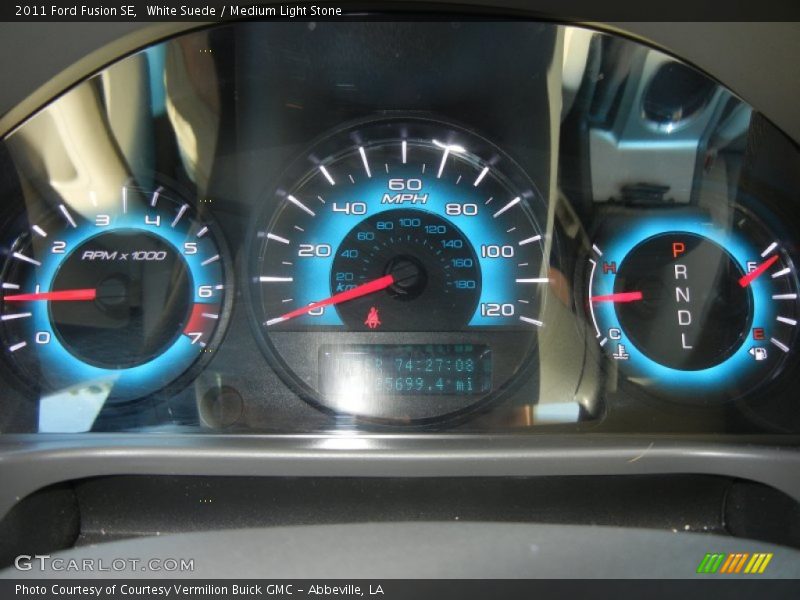 White Suede / Medium Light Stone 2011 Ford Fusion SE