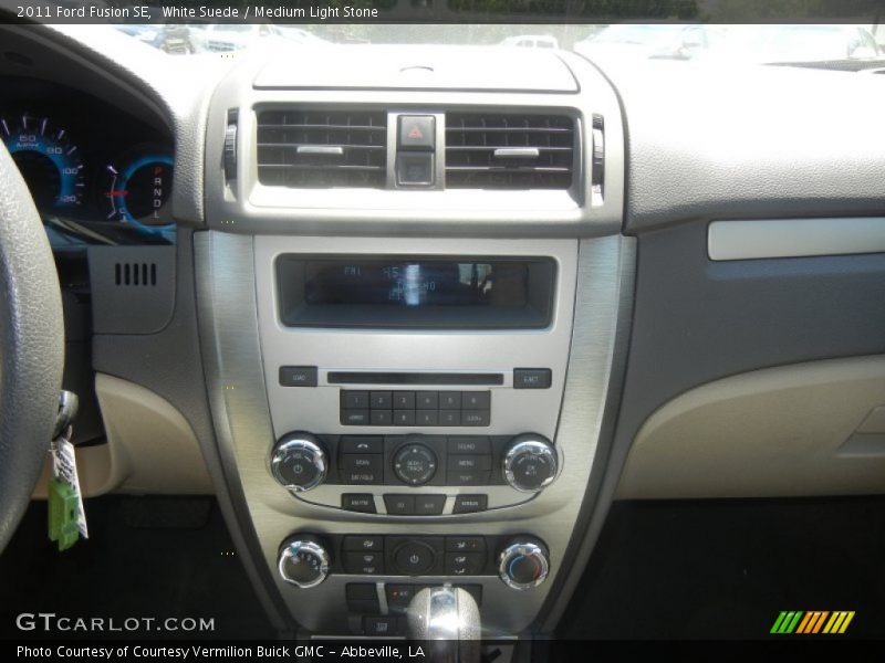 White Suede / Medium Light Stone 2011 Ford Fusion SE