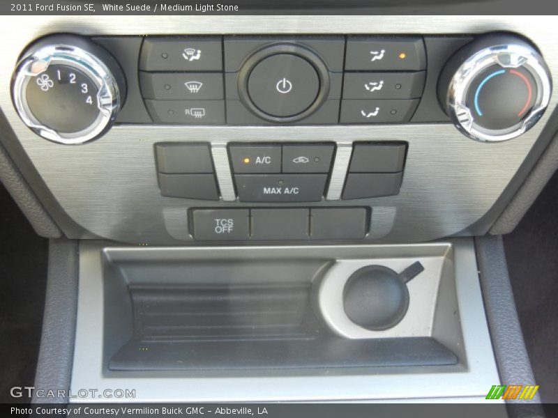 White Suede / Medium Light Stone 2011 Ford Fusion SE