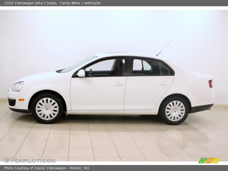 Candy White / Anthracite 2009 Volkswagen Jetta S Sedan