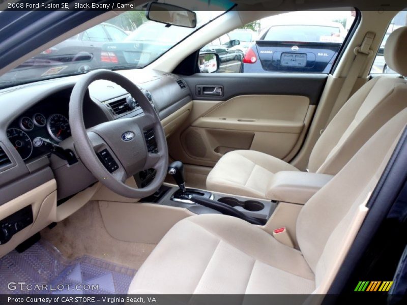 Black Ebony / Camel 2008 Ford Fusion SE