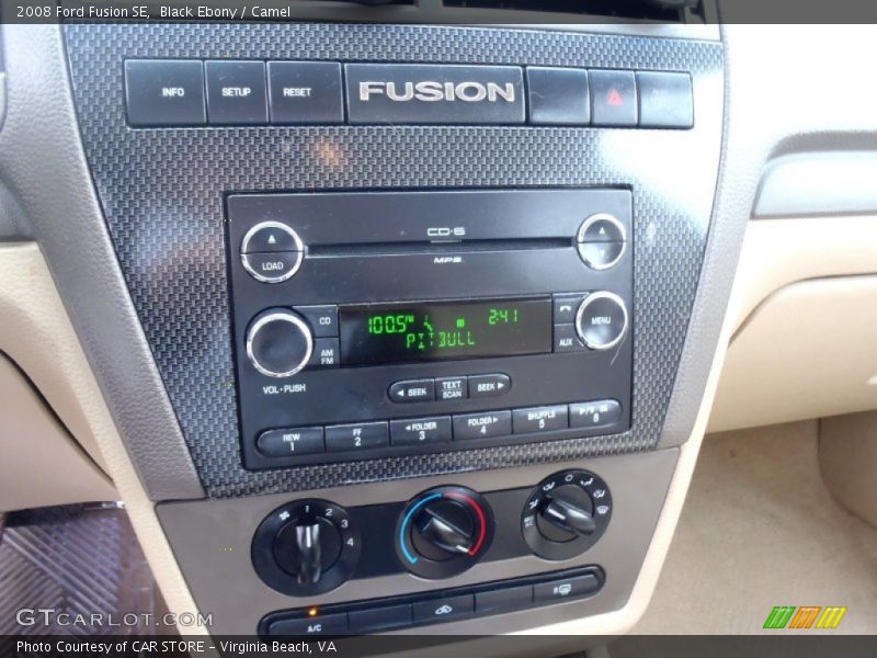 Black Ebony / Camel 2008 Ford Fusion SE