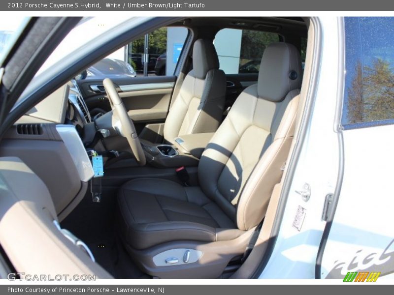 White / Umber Brown/Light Tartufo 2012 Porsche Cayenne S Hybrid