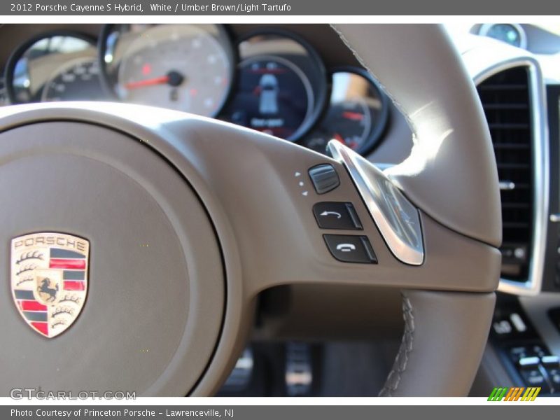 White / Umber Brown/Light Tartufo 2012 Porsche Cayenne S Hybrid