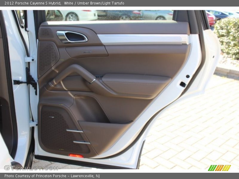 White / Umber Brown/Light Tartufo 2012 Porsche Cayenne S Hybrid