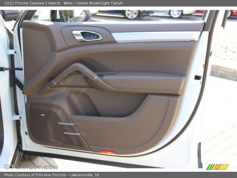 White / Umber Brown/Light Tartufo 2012 Porsche Cayenne S Hybrid
