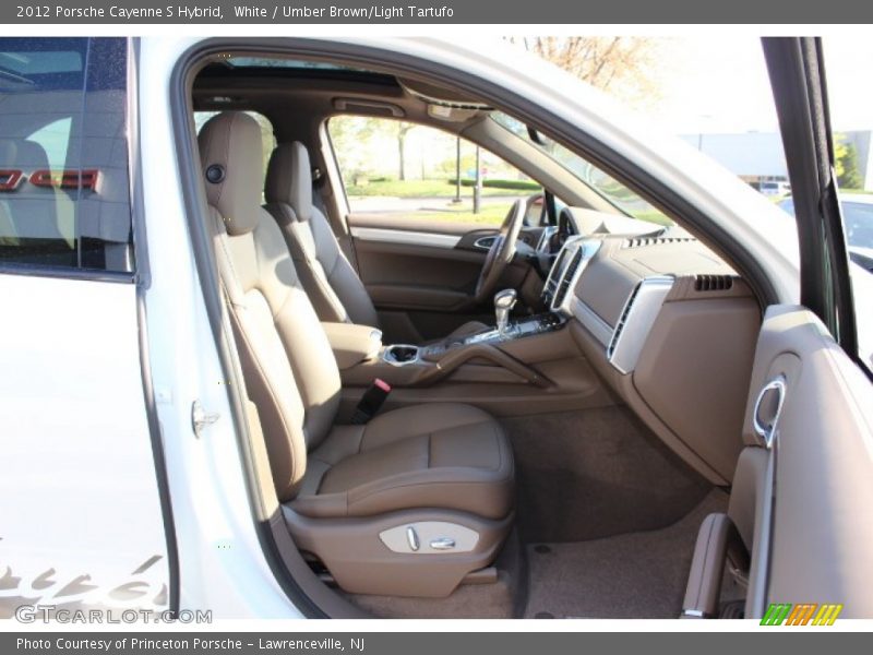 White / Umber Brown/Light Tartufo 2012 Porsche Cayenne S Hybrid