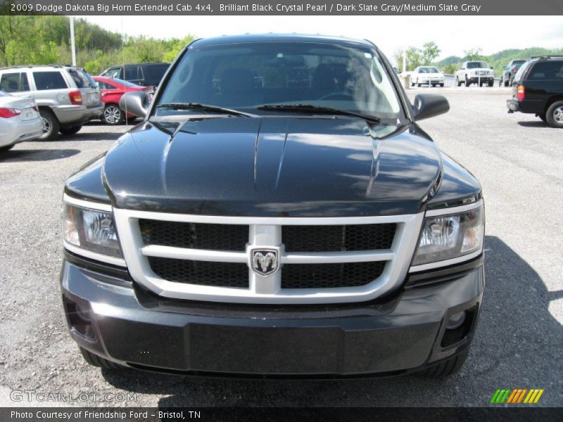 Brilliant Black Crystal Pearl / Dark Slate Gray/Medium Slate Gray 2009 Dodge Dakota Big Horn Extended Cab 4x4