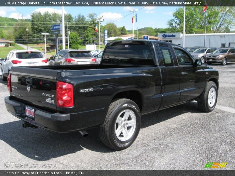 Brilliant Black Crystal Pearl / Dark Slate Gray/Medium Slate Gray 2009 Dodge Dakota Big Horn Extended Cab 4x4