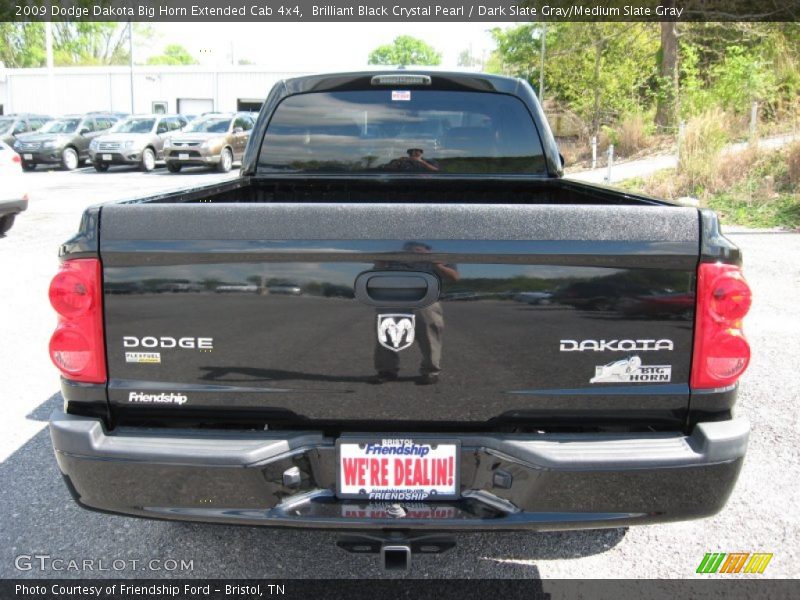 Brilliant Black Crystal Pearl / Dark Slate Gray/Medium Slate Gray 2009 Dodge Dakota Big Horn Extended Cab 4x4