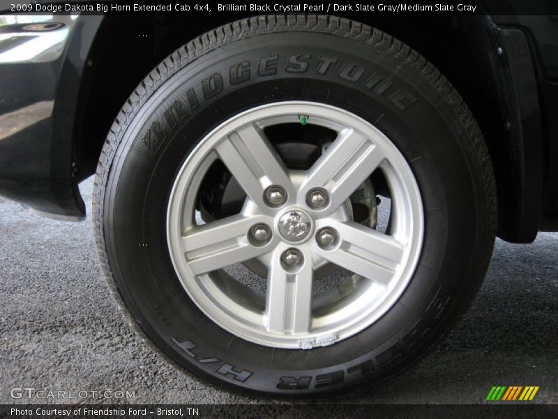 Brilliant Black Crystal Pearl / Dark Slate Gray/Medium Slate Gray 2009 Dodge Dakota Big Horn Extended Cab 4x4