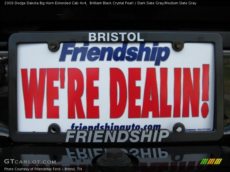 Brilliant Black Crystal Pearl / Dark Slate Gray/Medium Slate Gray 2009 Dodge Dakota Big Horn Extended Cab 4x4