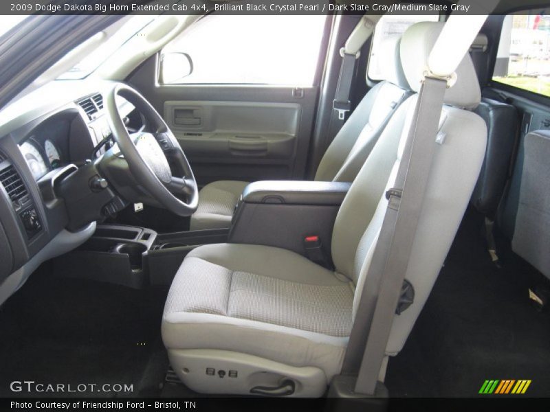 Brilliant Black Crystal Pearl / Dark Slate Gray/Medium Slate Gray 2009 Dodge Dakota Big Horn Extended Cab 4x4