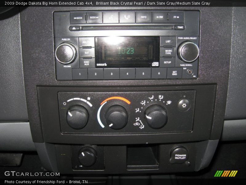 Brilliant Black Crystal Pearl / Dark Slate Gray/Medium Slate Gray 2009 Dodge Dakota Big Horn Extended Cab 4x4