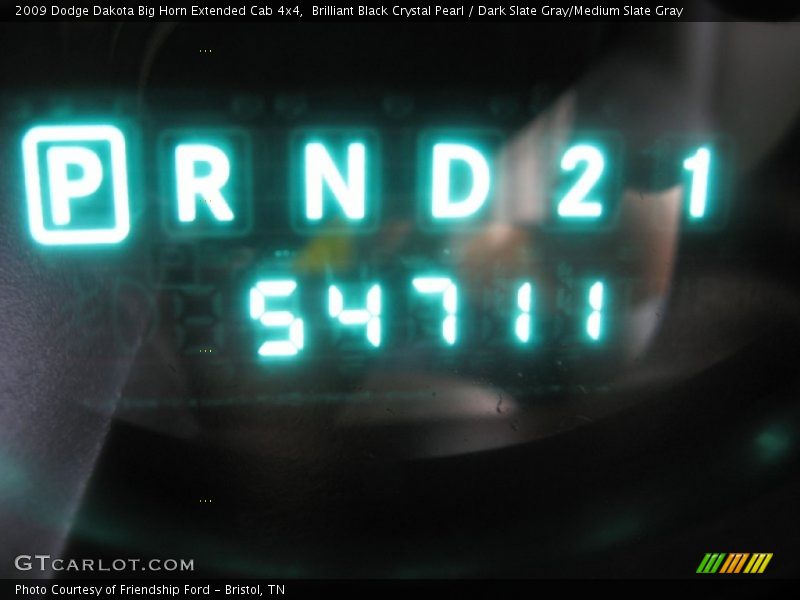 Brilliant Black Crystal Pearl / Dark Slate Gray/Medium Slate Gray 2009 Dodge Dakota Big Horn Extended Cab 4x4
