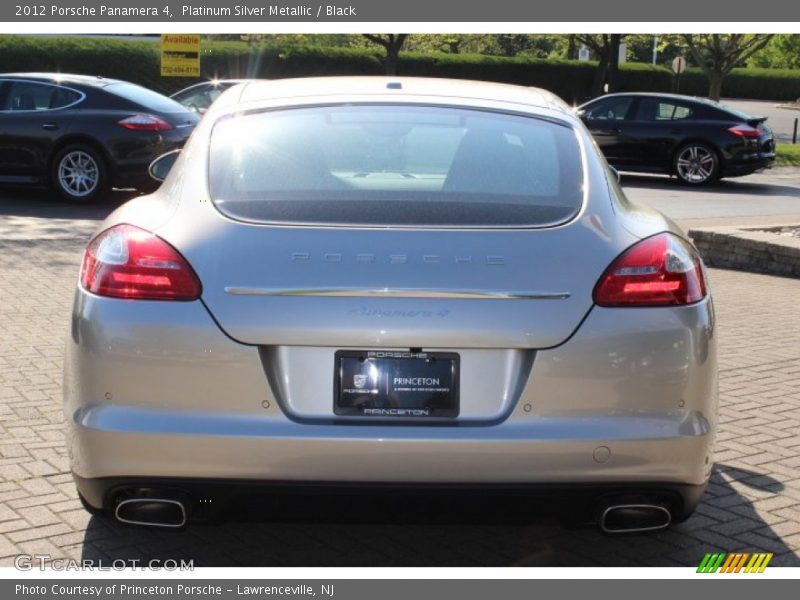 Platinum Silver Metallic / Black 2012 Porsche Panamera 4