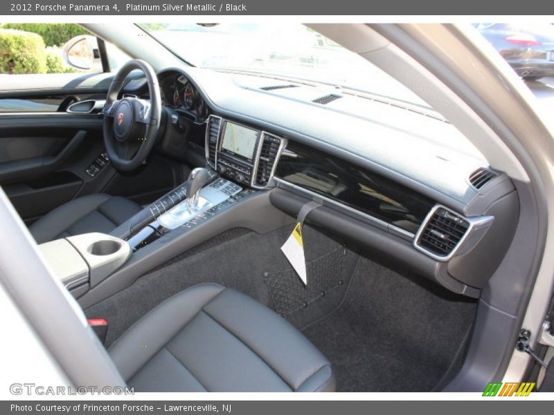 Platinum Silver Metallic / Black 2012 Porsche Panamera 4