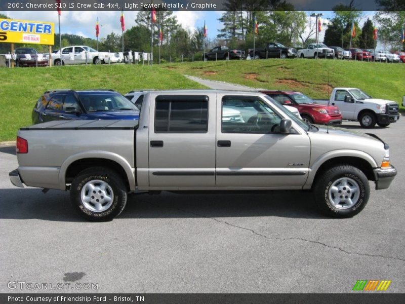 Light Pewter Metallic / Graphite 2001 Chevrolet S10 LS Crew Cab 4x4