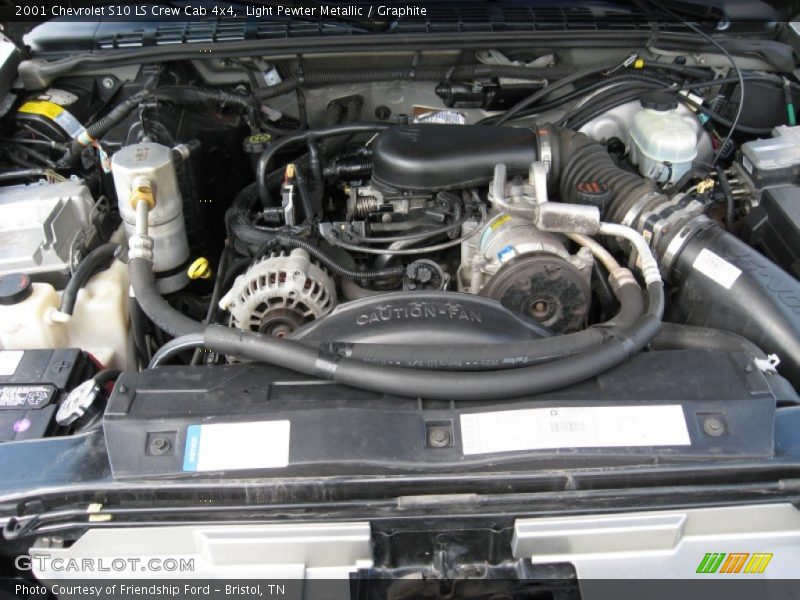 Light Pewter Metallic / Graphite 2001 Chevrolet S10 LS Crew Cab 4x4