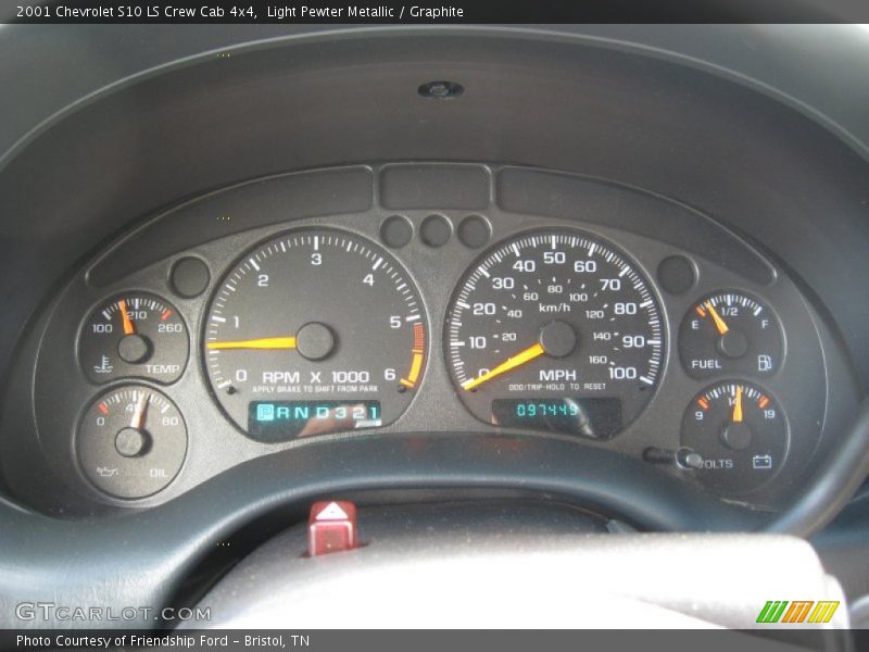 Light Pewter Metallic / Graphite 2001 Chevrolet S10 LS Crew Cab 4x4