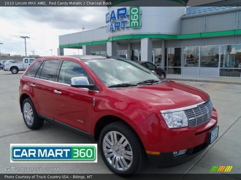 Red Candy Metallic / Charcoal Black 2010 Lincoln MKX AWD