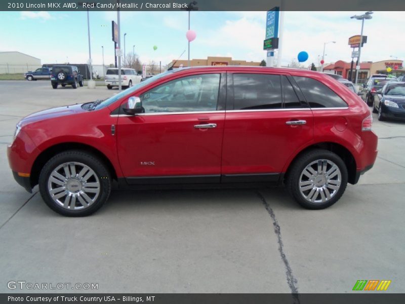 Red Candy Metallic / Charcoal Black 2010 Lincoln MKX AWD