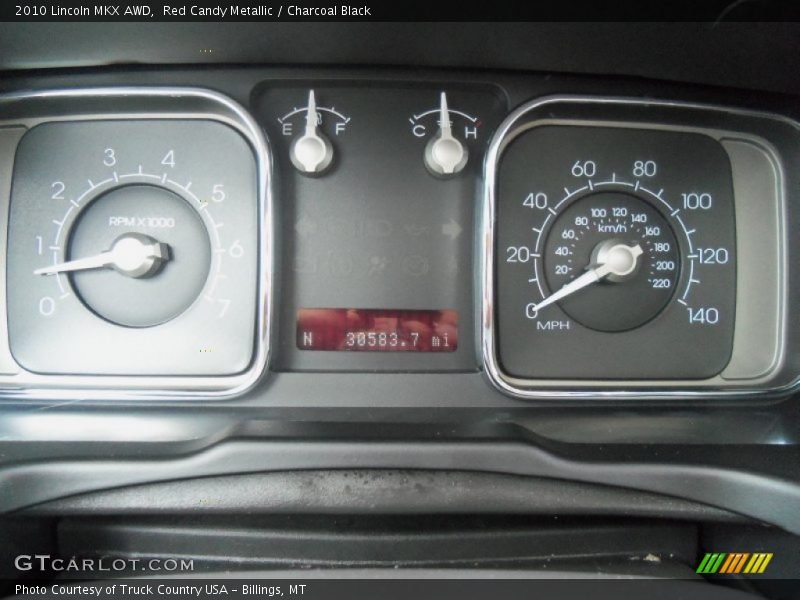 Red Candy Metallic / Charcoal Black 2010 Lincoln MKX AWD