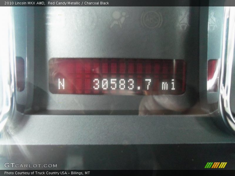 Red Candy Metallic / Charcoal Black 2010 Lincoln MKX AWD
