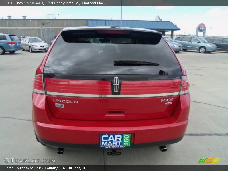 Red Candy Metallic / Charcoal Black 2010 Lincoln MKX AWD