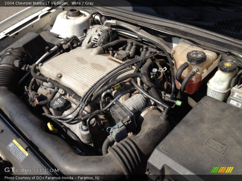 White / Gray 2004 Chevrolet Malibu LT V6 Sedan