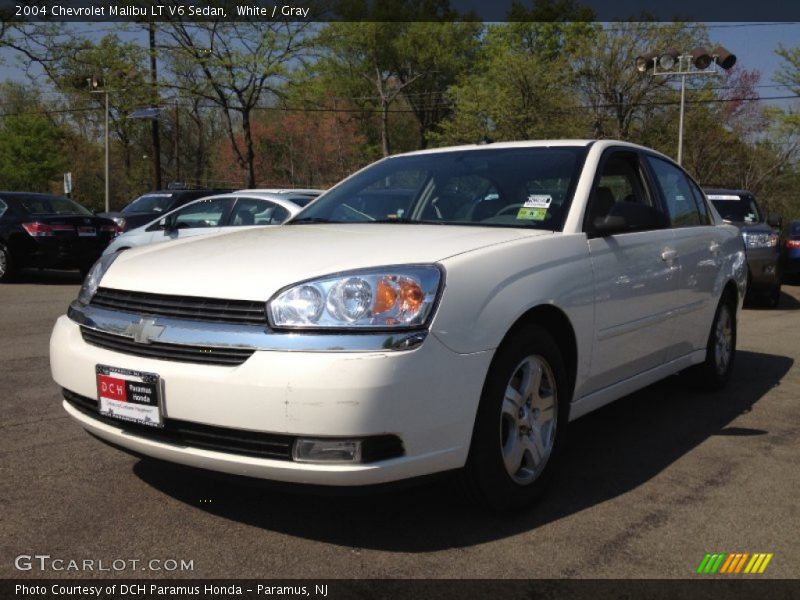White / Gray 2004 Chevrolet Malibu LT V6 Sedan