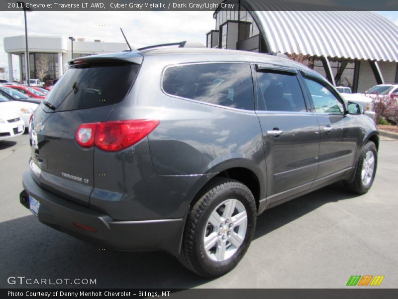 Cyber Gray Metallic / Dark Gray/Light Gray 2011 Chevrolet Traverse LT AWD