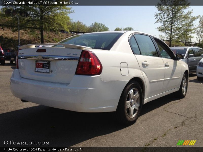 White / Gray 2004 Chevrolet Malibu LT V6 Sedan