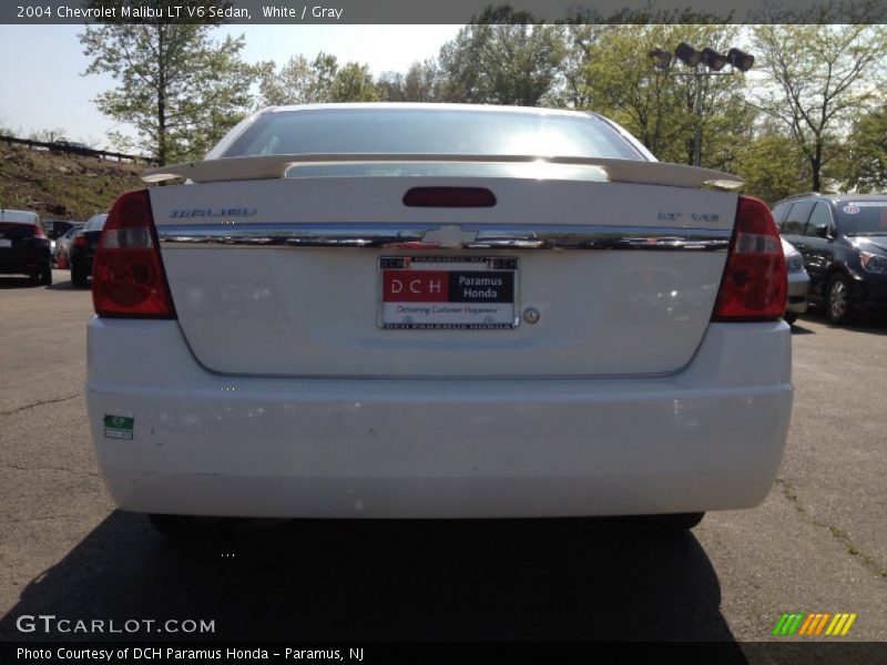White / Gray 2004 Chevrolet Malibu LT V6 Sedan